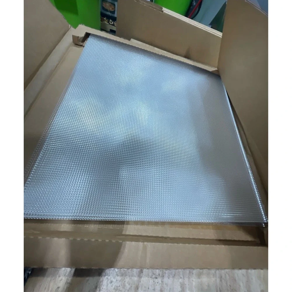 5PK Acrylic Drop Ceiling Lighting Panel Plastic Lens 24x24 x.156 Clear Prismatic